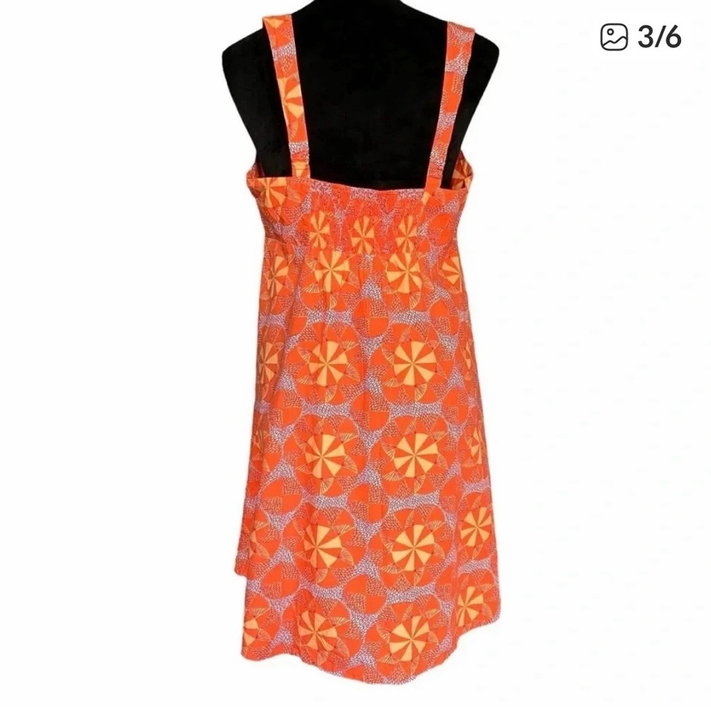 Anthropologie orange and yellow Patterned Dress - Picture 2 of 8